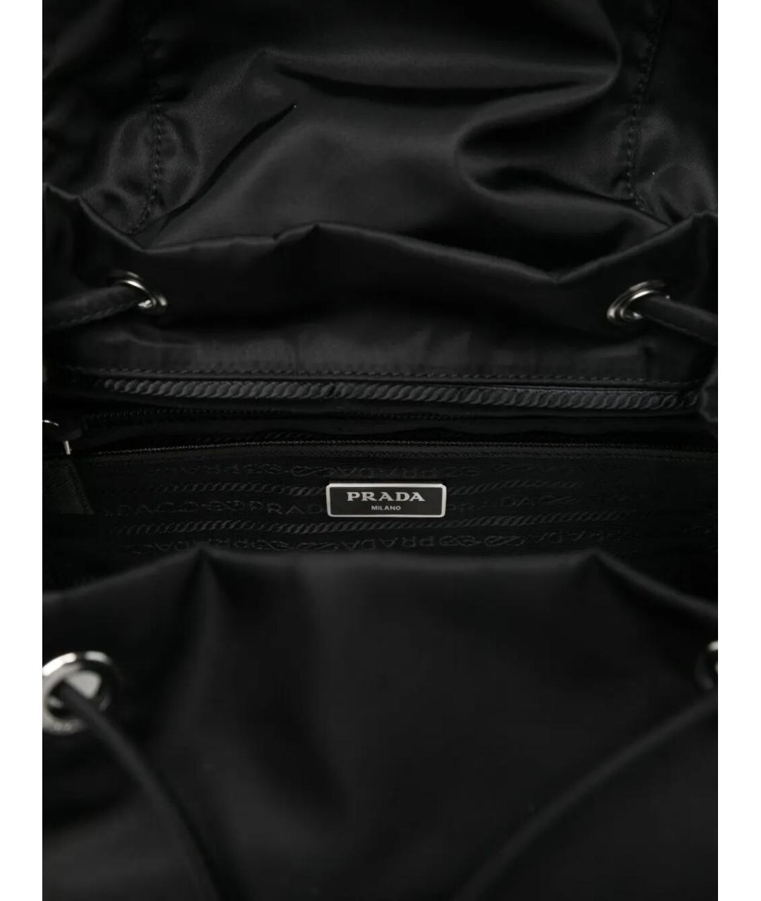 PRADA Черный синтетический рюкзак, фото 5