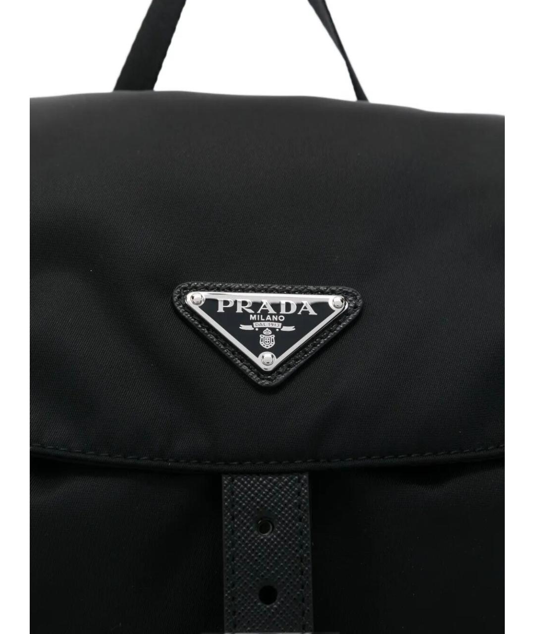 PRADA Черный синтетический рюкзак, фото 4