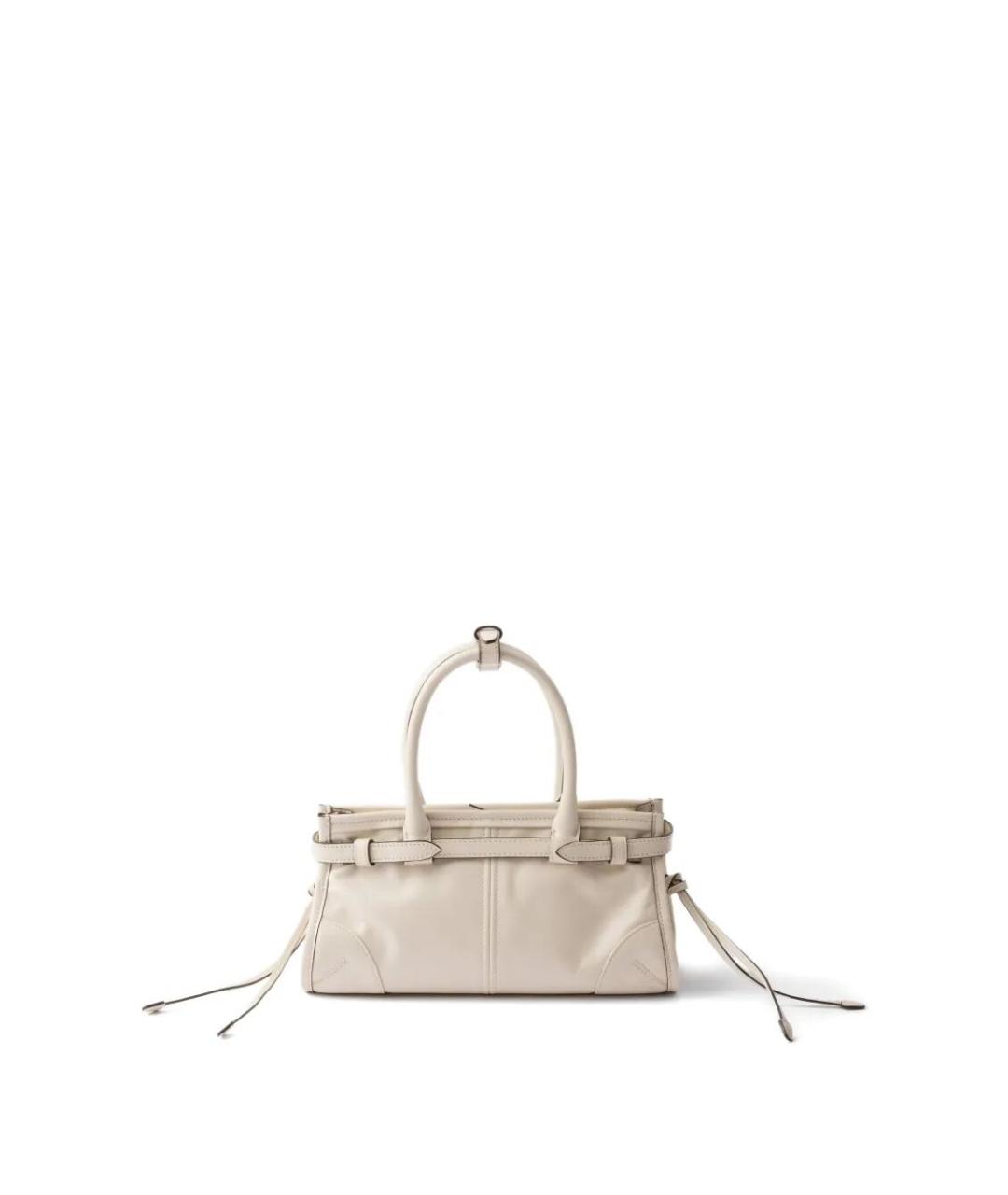 PRADA Белая кожаная сумка тоут, фото 2