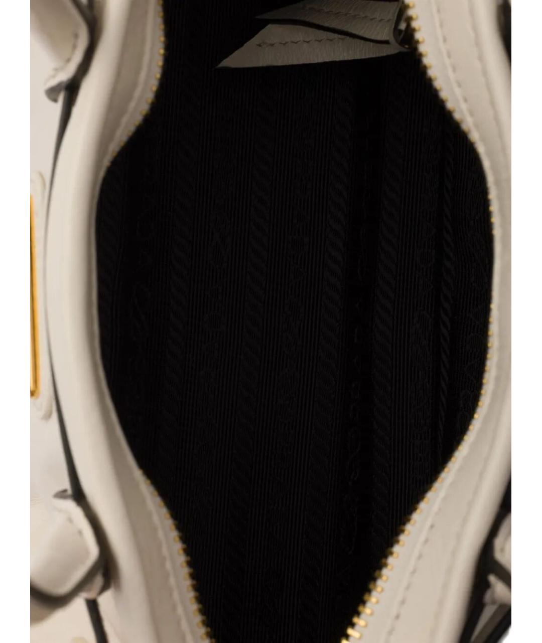 PRADA Белая кожаная сумка тоут, фото 4