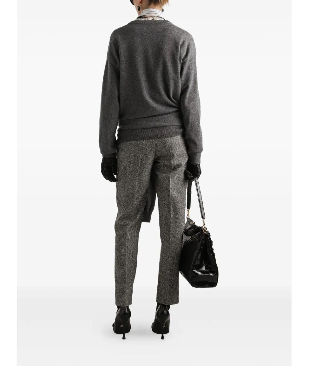 DOLCE&GABBANA Мульти шерстяные брюки узкие, фото 4