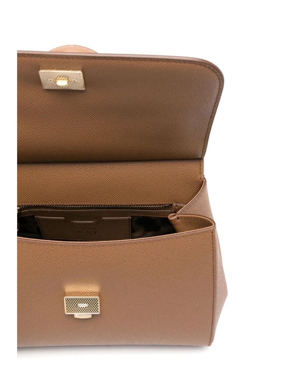 DOLCE&GABBANA Бежевая кожаная сумка тоут, фото 5