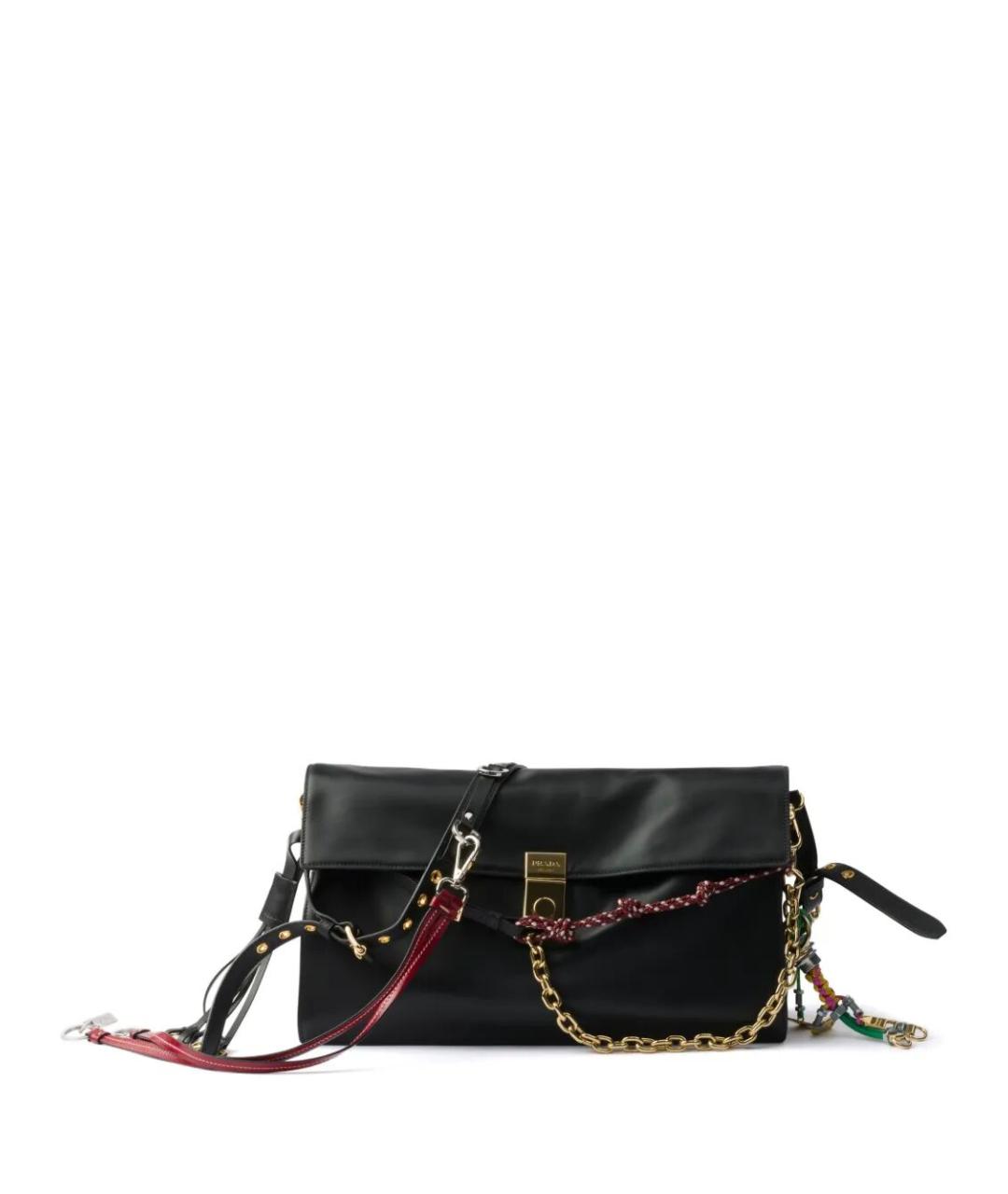 PRADA Черная кожаная сумка через плечо, фото 1