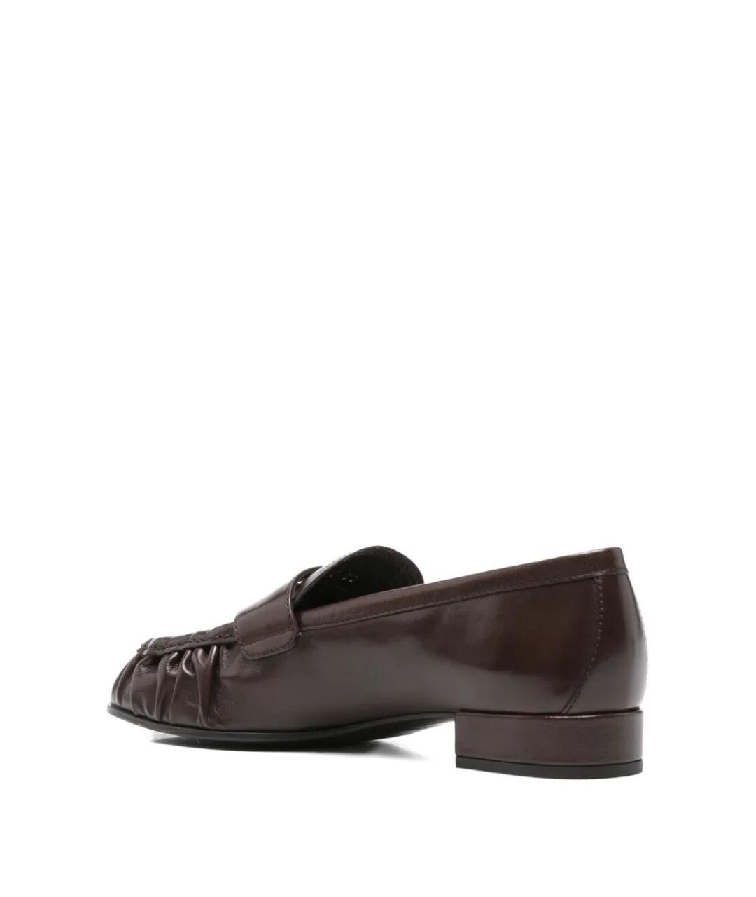 PRADA Коричневые кожаные лоферы, фото 3