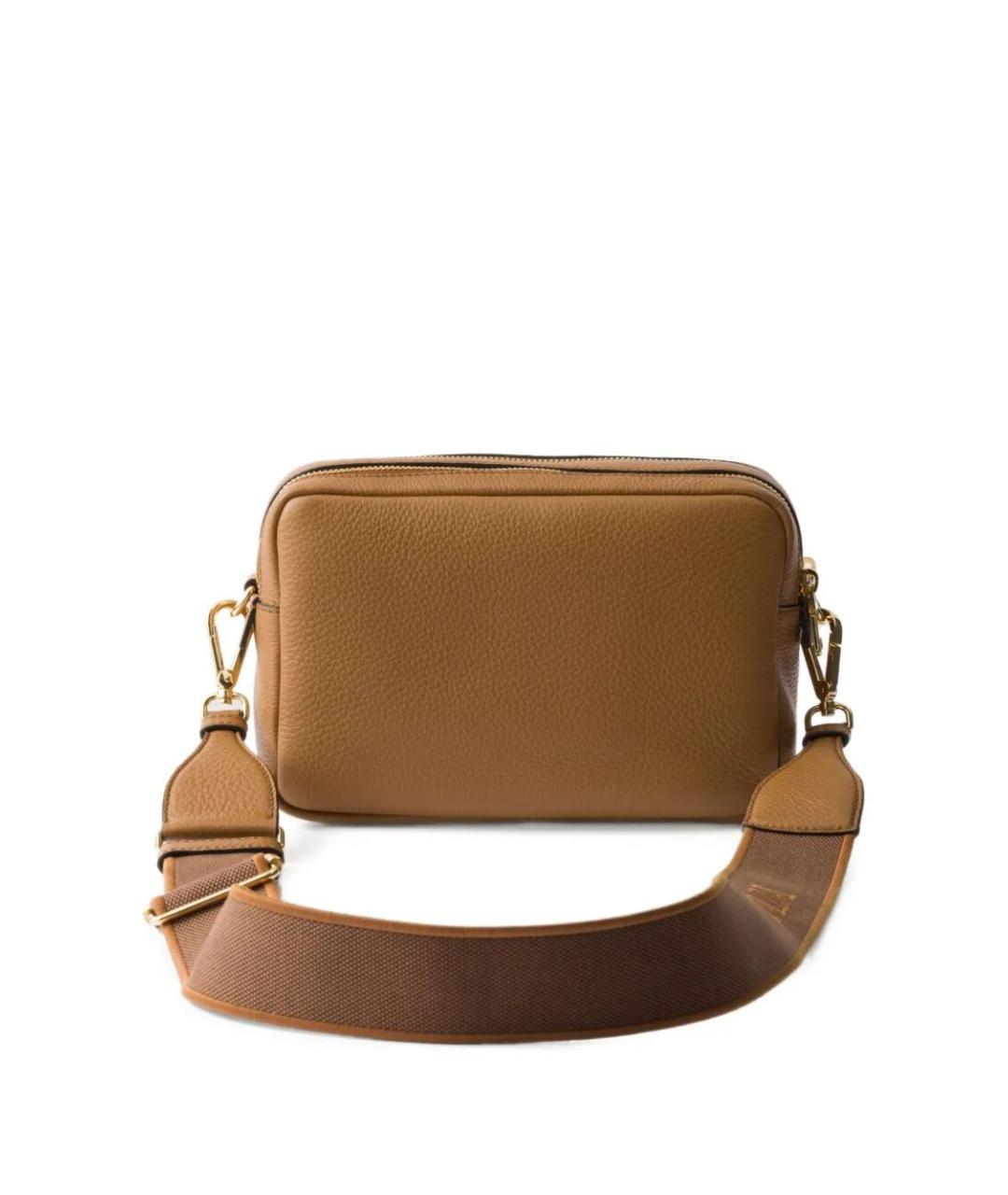 PRADA Бежевая кожаная сумка через плечо, фото 2