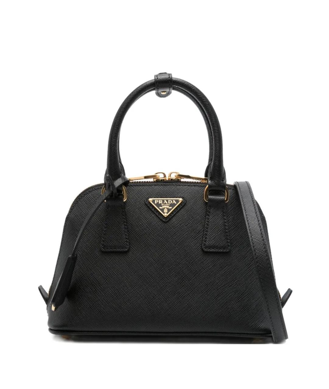 PRADA Черная кожаная сумка тоут, фото 1