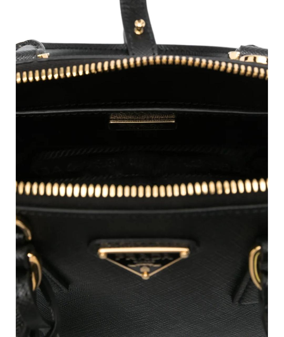 PRADA Черная кожаная сумка тоут, фото 4