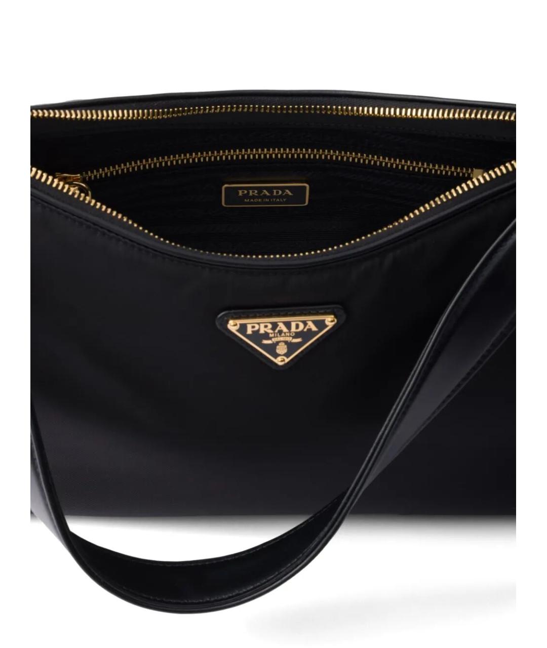 PRADA Черная синтетическая сумка через плечо, фото 5