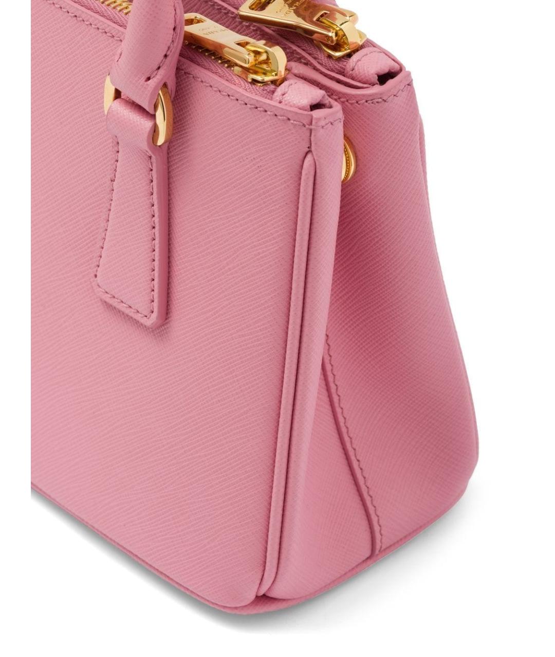 PRADA Розовая кожаная сумка тоут, фото 5