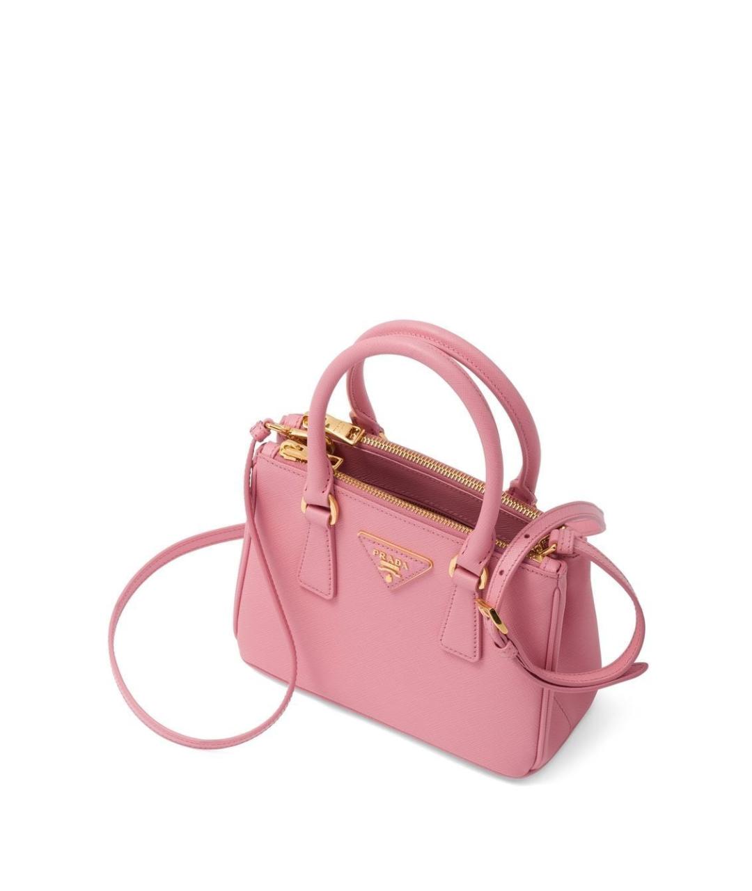 PRADA Розовая кожаная сумка тоут, фото 4
