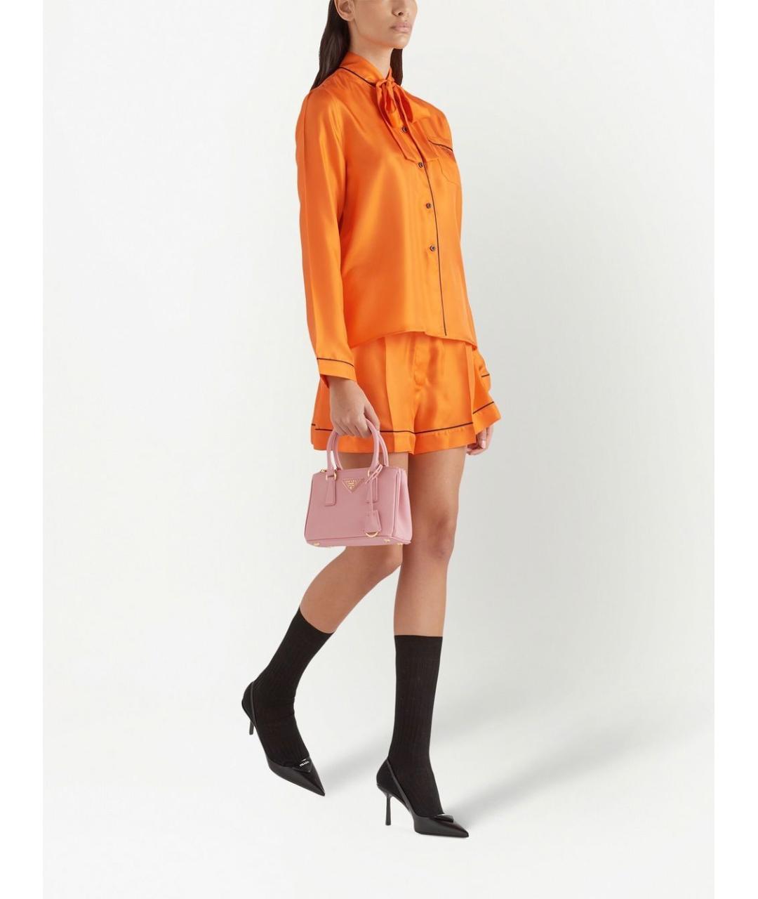 PRADA Розовая кожаная сумка тоут, фото 7