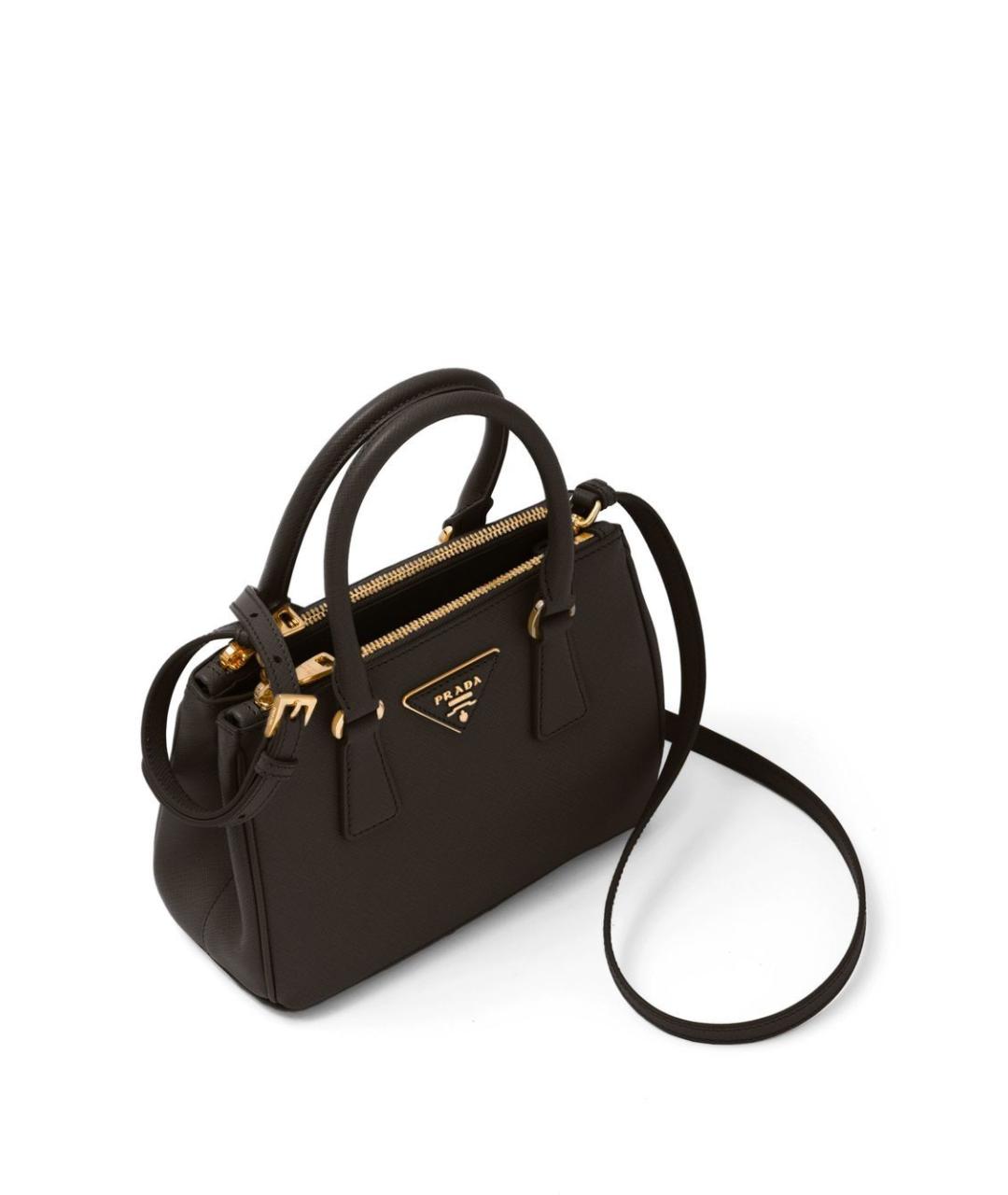 PRADA Черная кожаная сумка тоут, фото 5