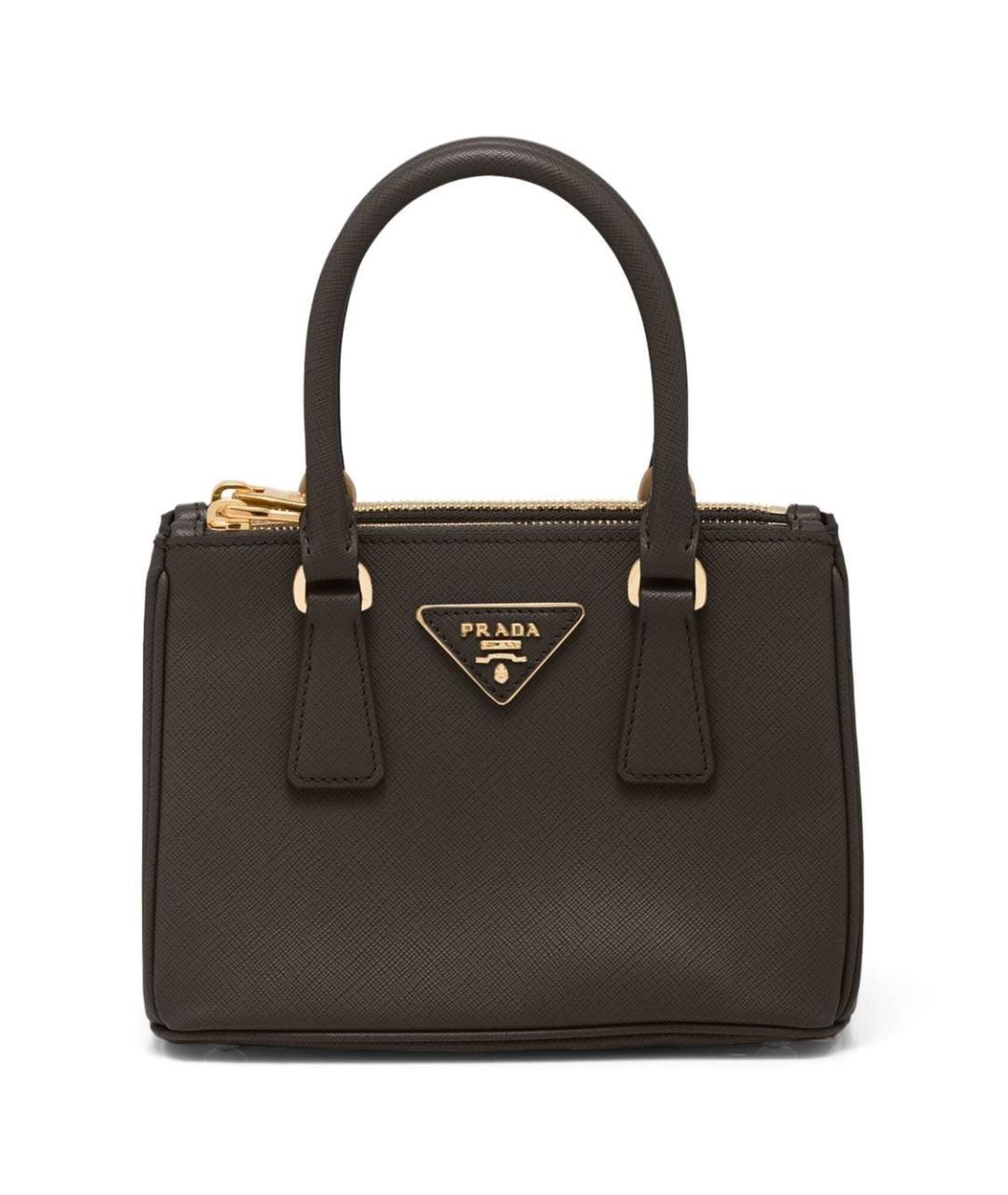 PRADA Черная кожаная сумка тоут, фото 1