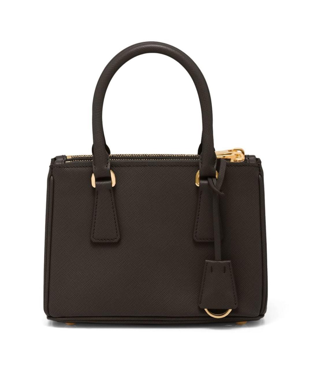 PRADA Черная кожаная сумка тоут, фото 6