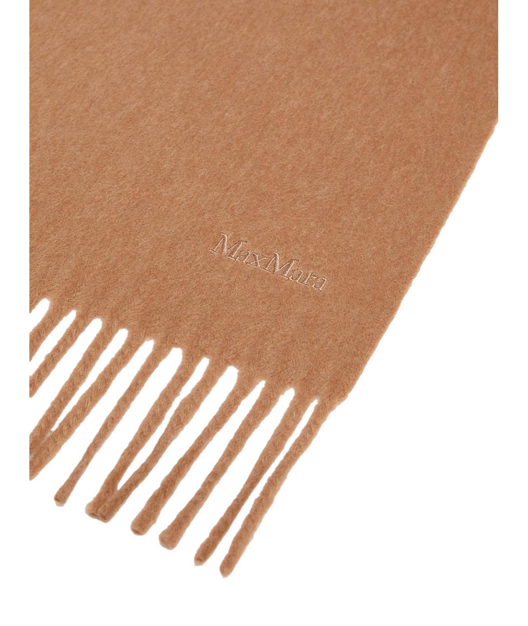 MAX MARA Бежевый шерстяной шарф, фото 2