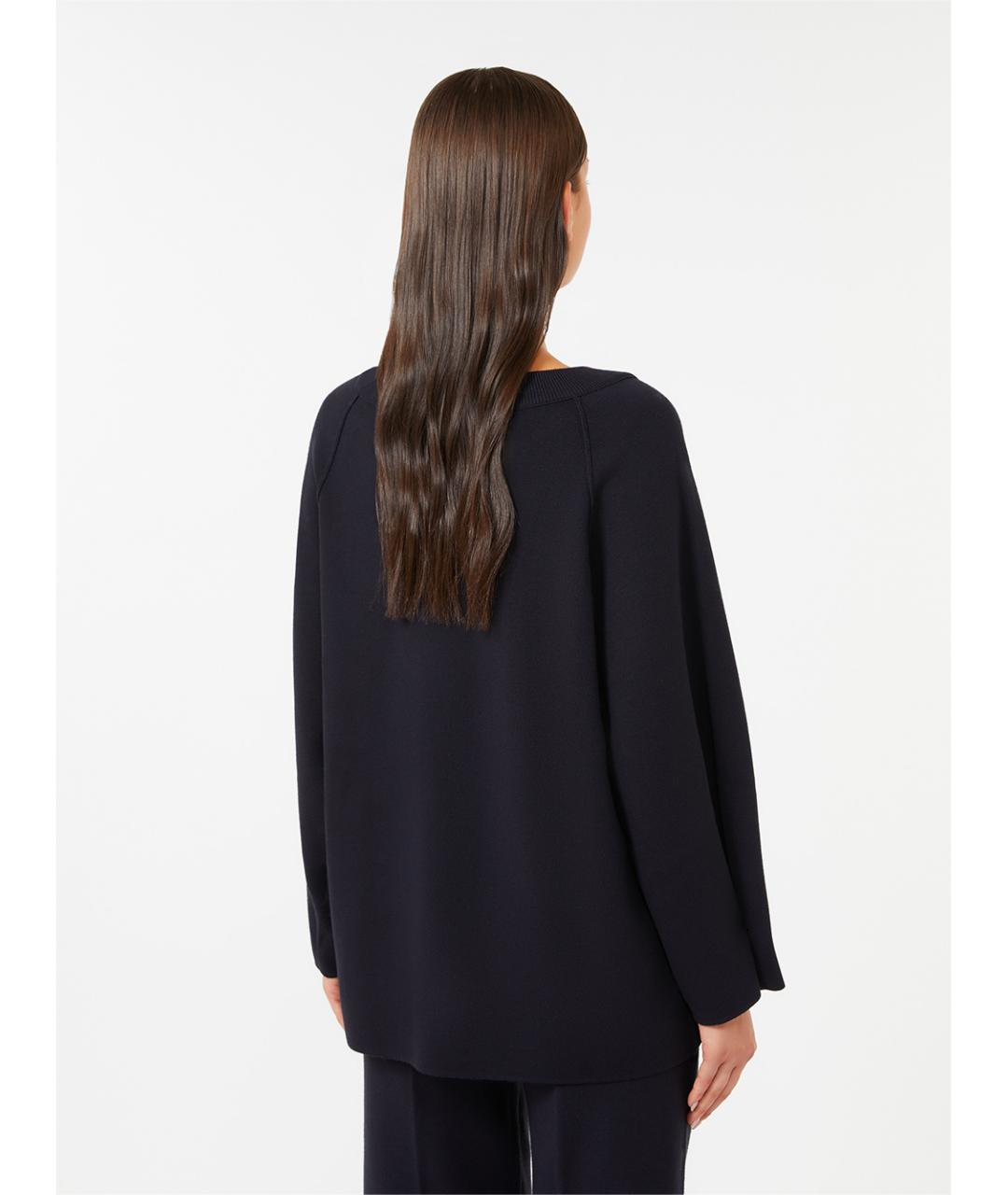 MAX MARA Темно-синий хлопковый джемпер / свитер, фото 4