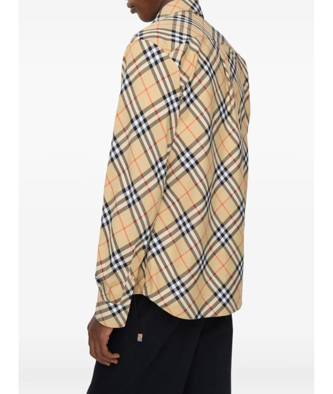 BURBERRY Бежевая хлопковая рубашка, фото 2