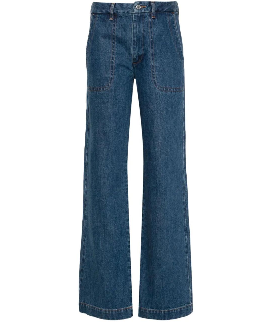 A.P.C. Синие хлопковые прямые джинсы, фото 1