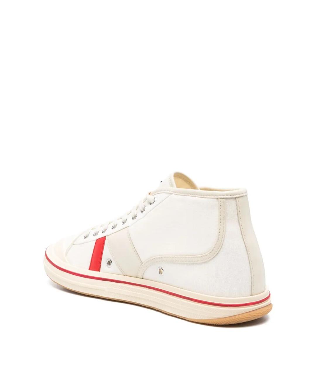 BOTTEGA VENETA Белые текстильные высокие кроссовки / кеды, фото 3