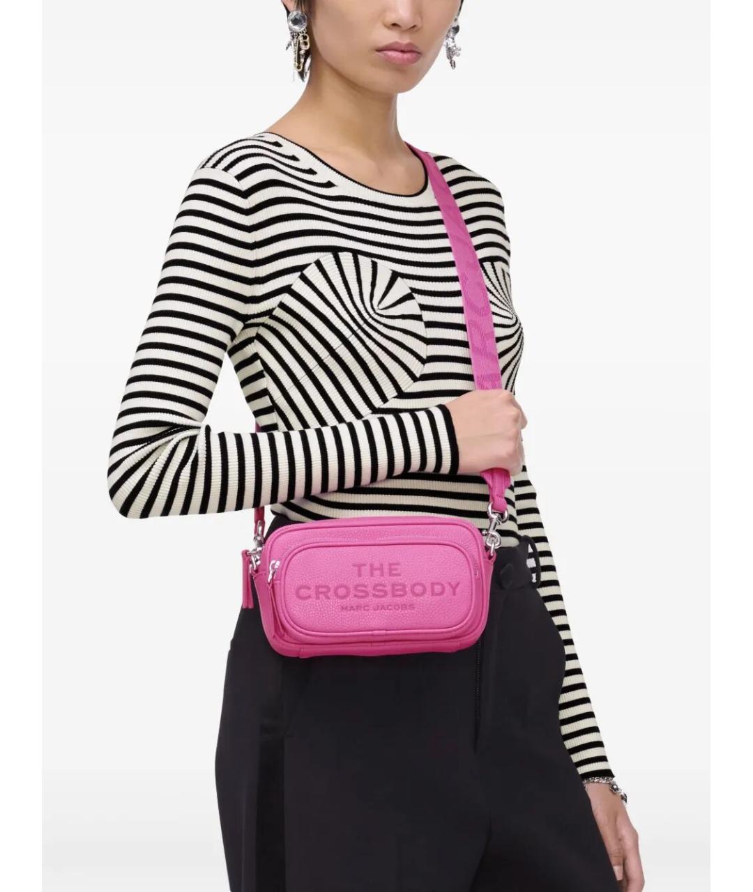MARC JACOBS Розовая кожаная сумка через плечо, фото 2