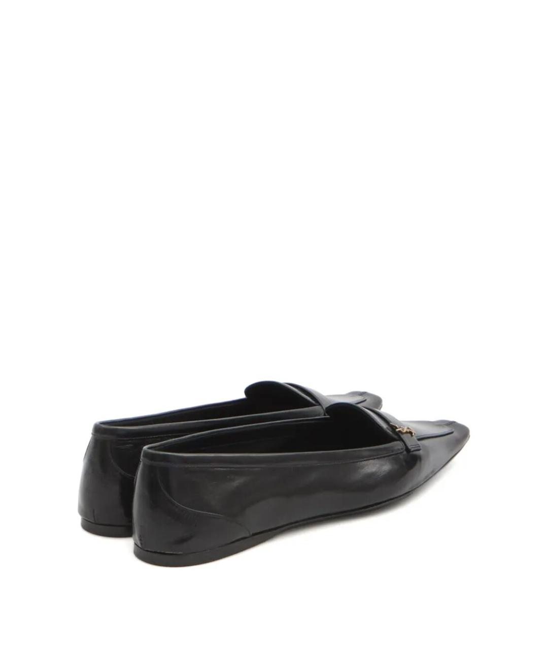 SAINT LAURENT Черные кожаные балетки, фото 3
