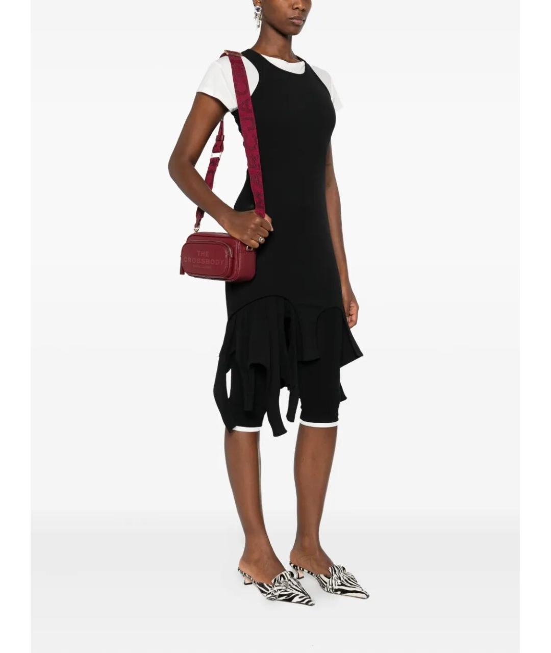 MARC JACOBS Бордовая кожаная сумка через плечо, фото 2