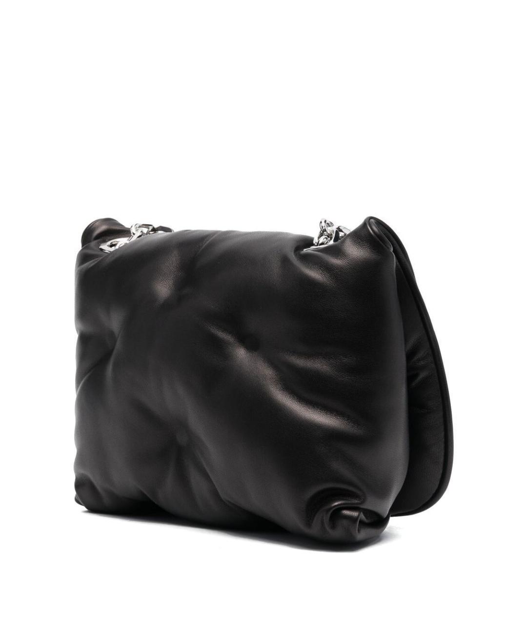 MAISON MARGIELA Черная кожаная сумка через плечо, фото 2