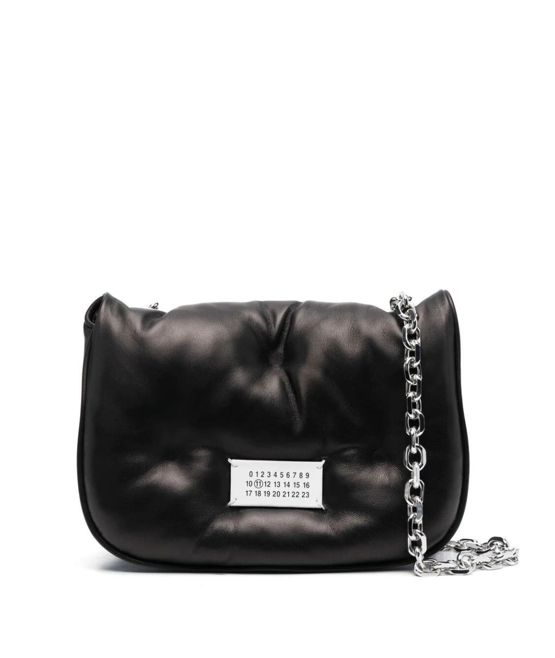 MAISON MARGIELA Черная кожаная сумка через плечо, фото 1