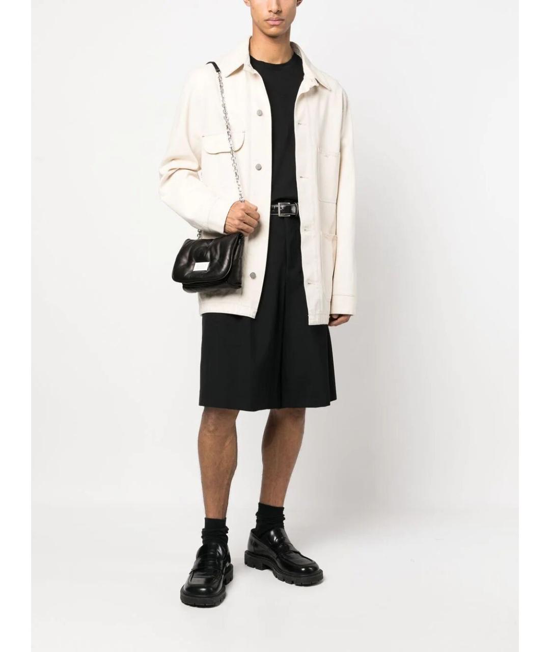 MAISON MARGIELA Черная кожаная сумка через плечо, фото 5