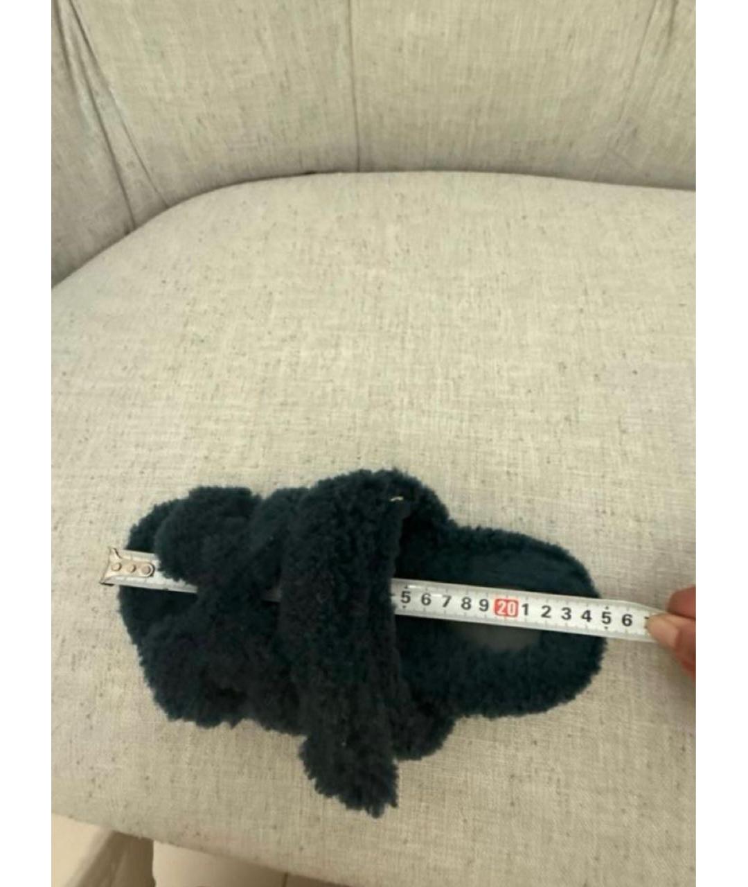 HERMES Зеленые шлепанцы, фото 8