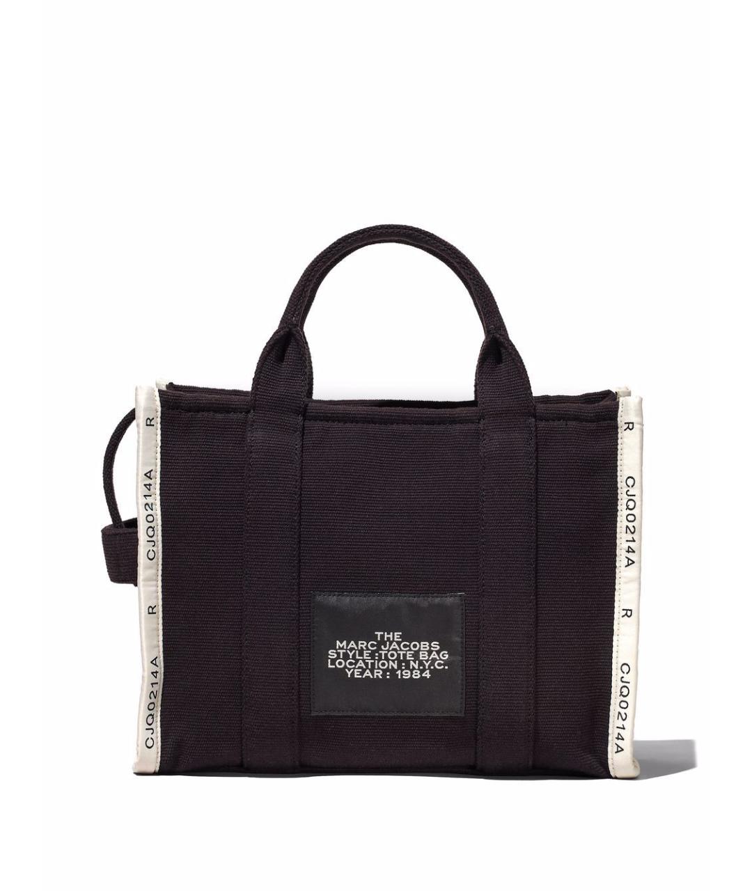 MARC JACOBS Черная хлопковая сумка тоут, фото 4