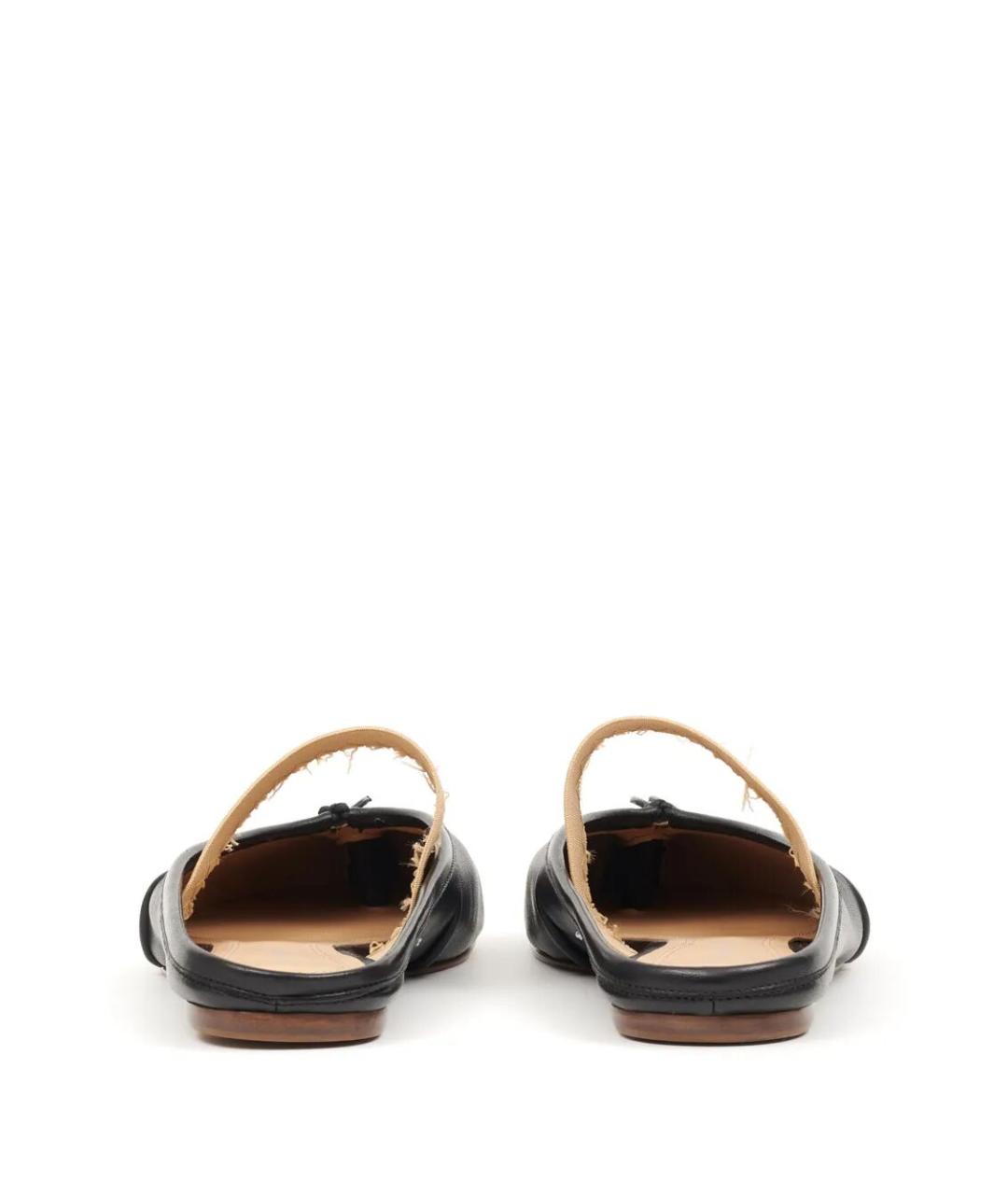 MAISON MARGIELA Черные кожаные мюли, фото 4