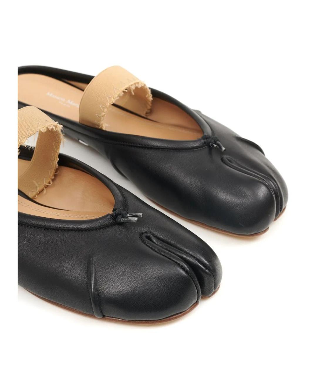 MAISON MARGIELA Черные кожаные мюли, фото 2