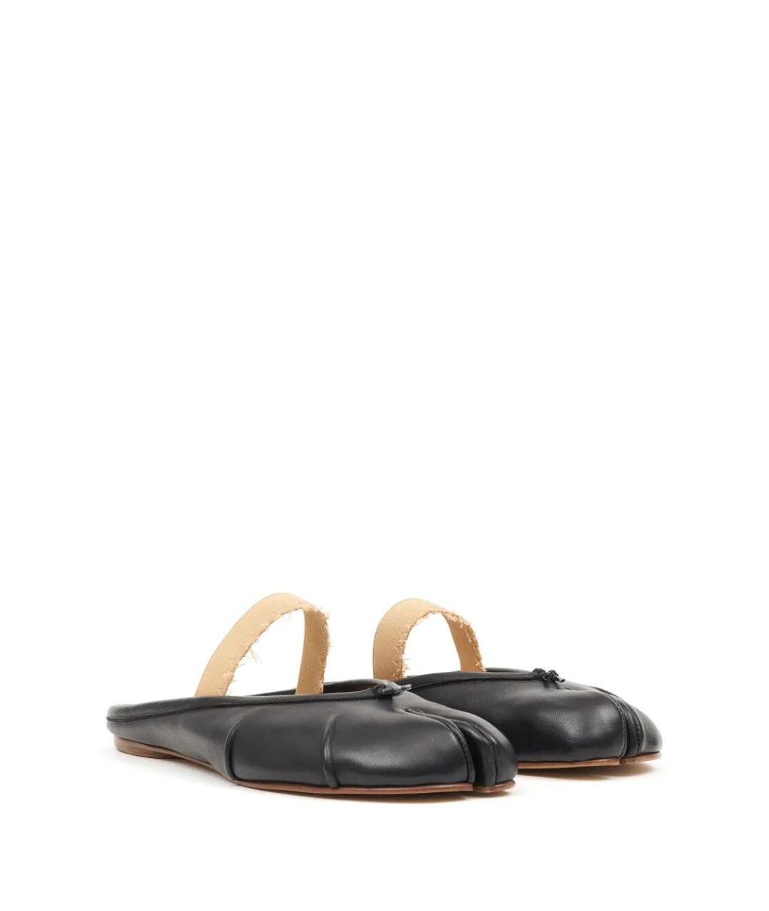 MAISON MARGIELA Черные кожаные мюли, фото 3
