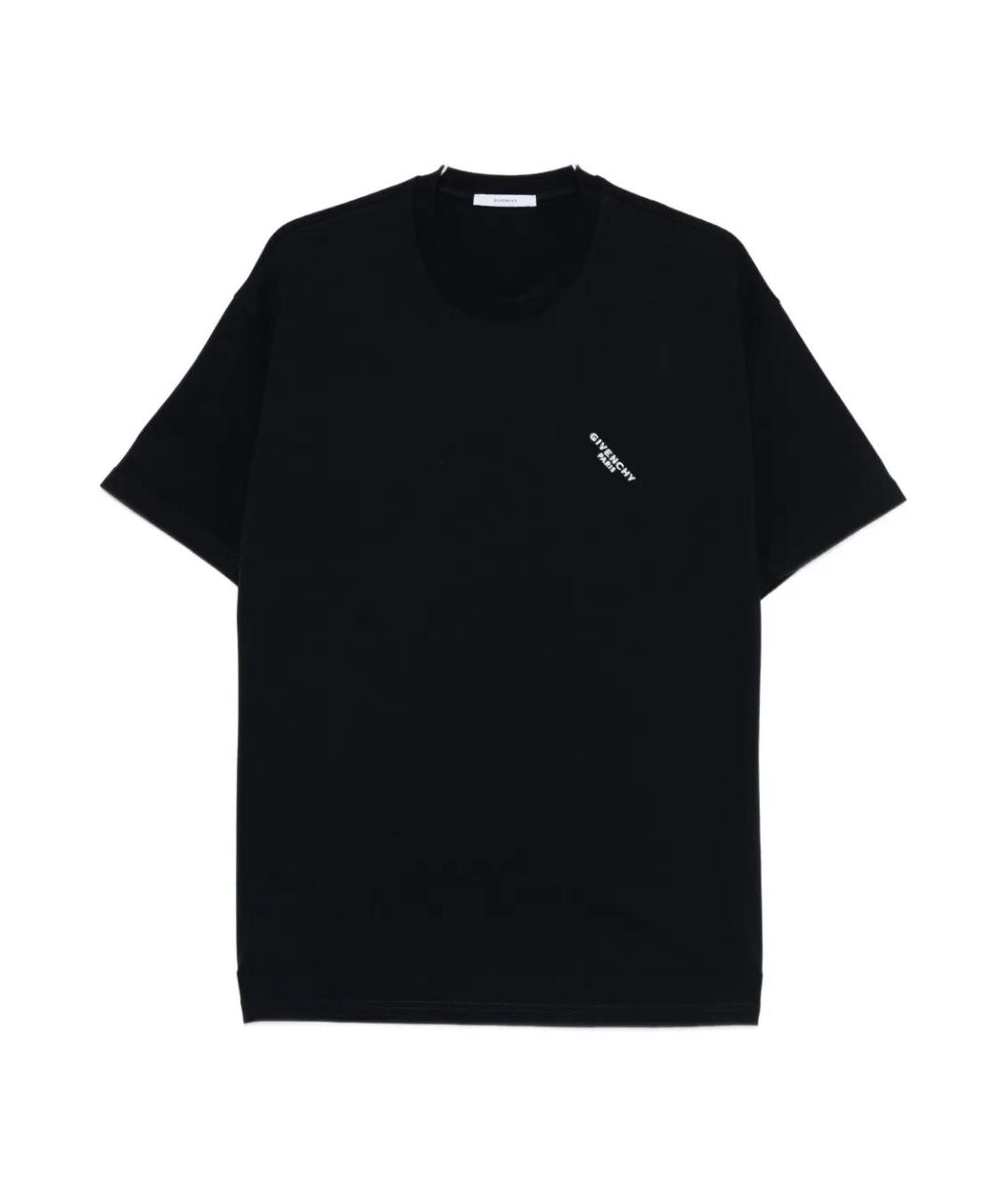 GIVENCHY Темно-синяя хлопковая футболка, фото 1