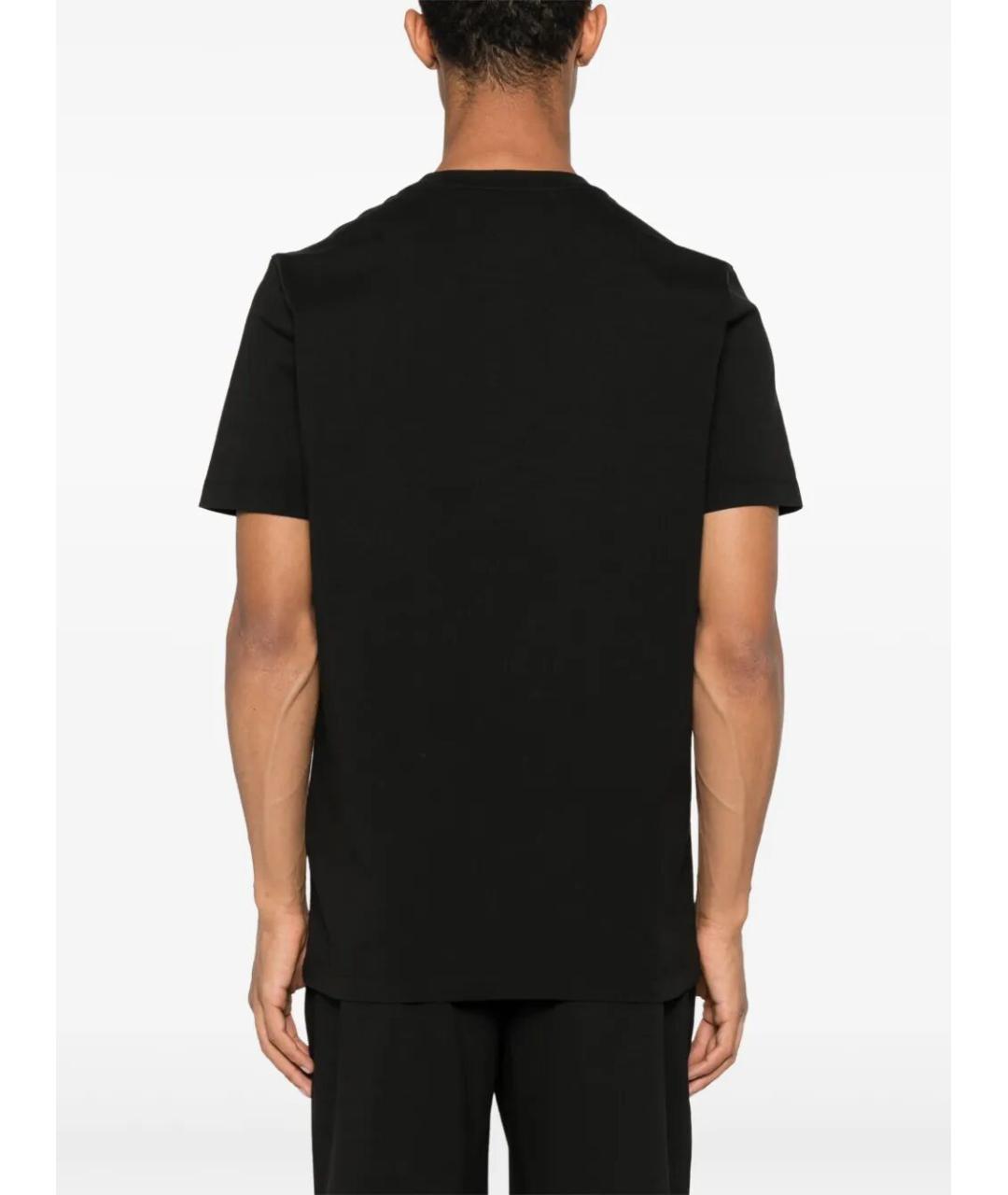 MONCLER Черная хлопковая футболка, фото 3