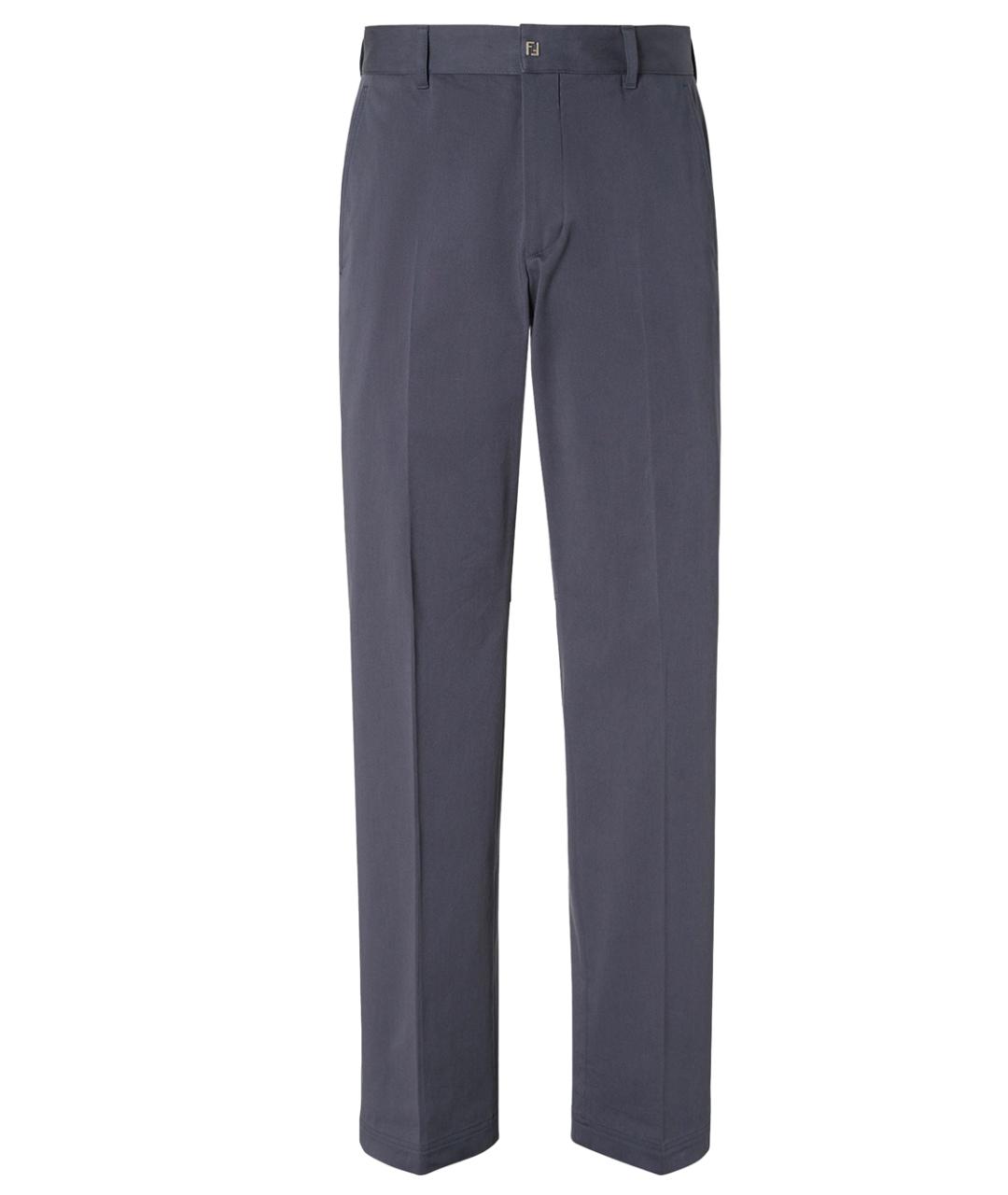 FENDI Синие хлопковые повседневные брюки, фото 1