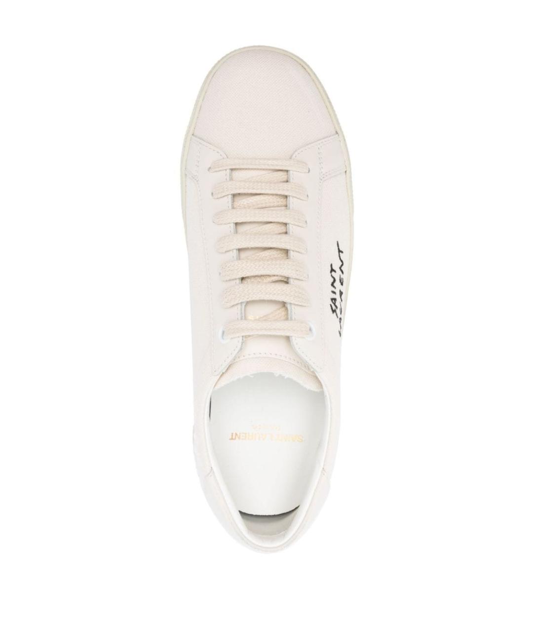 SAINT LAURENT Белые текстильные кеды, фото 4