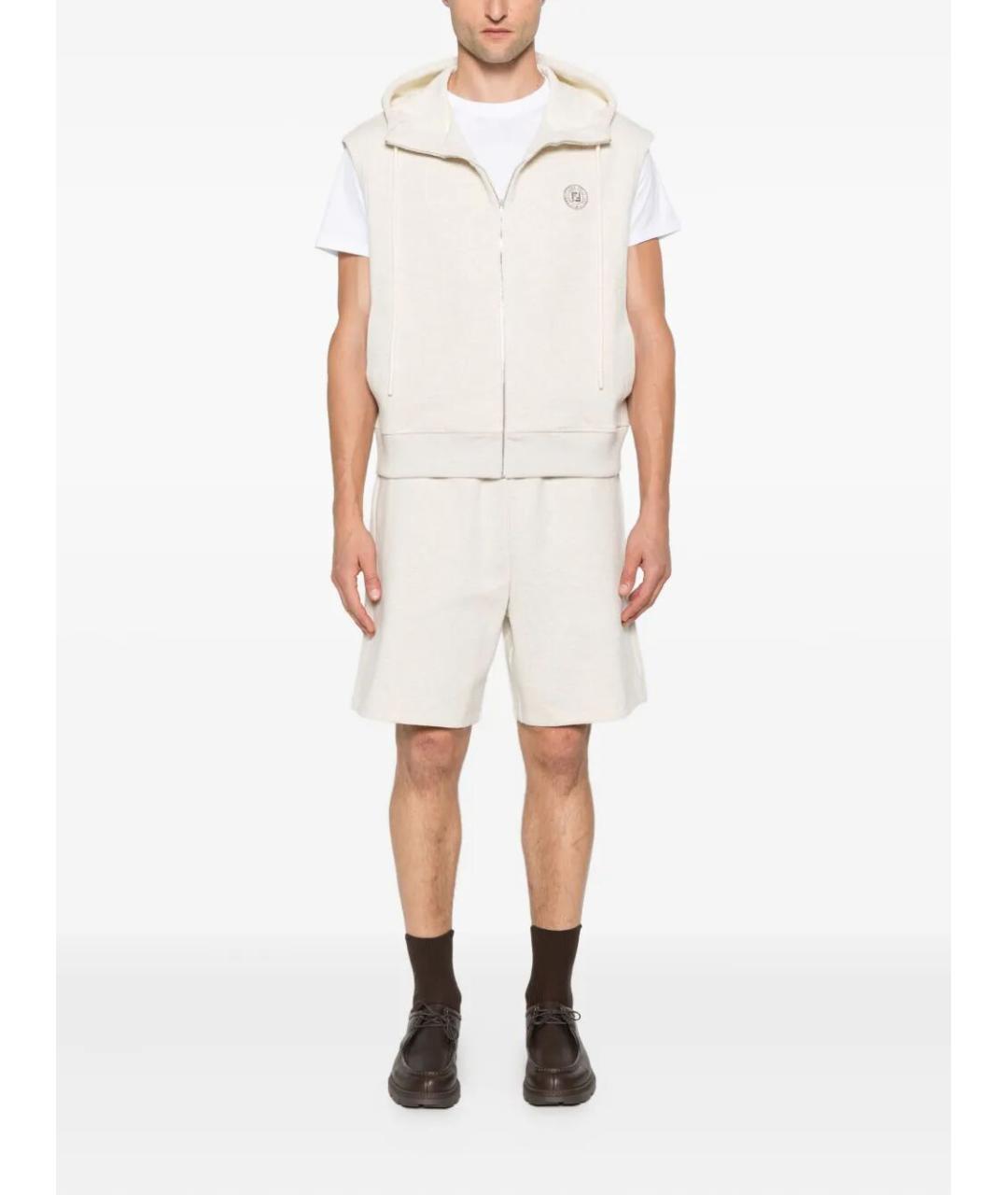 FENDI Белая хлопковая футболка, фото 4