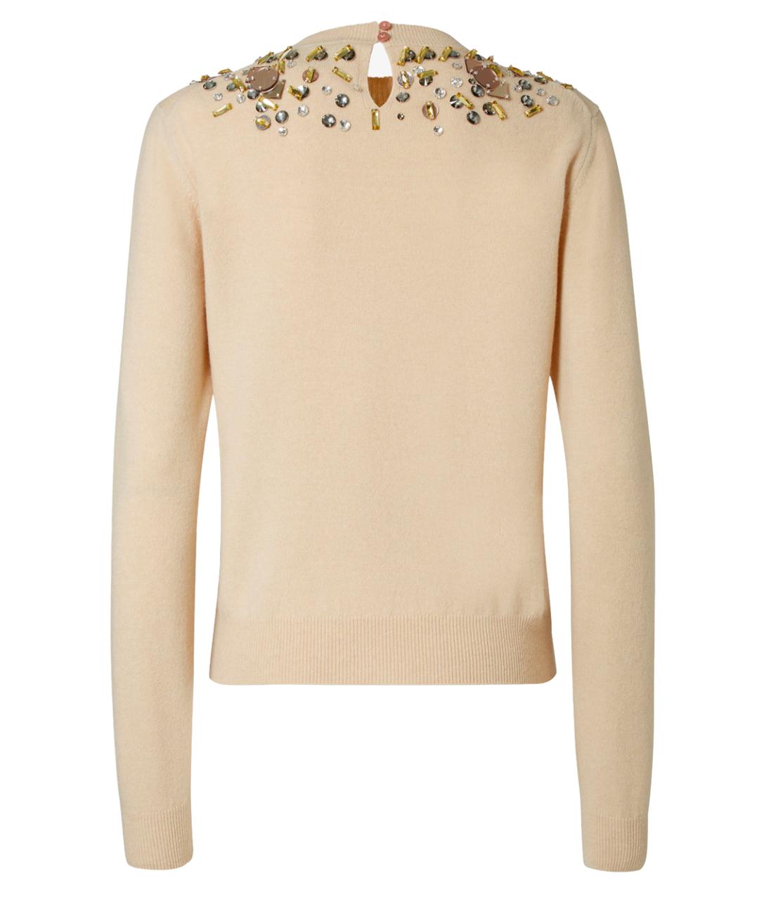 FENDI Бежевый шерстяной джемпер / свитер, фото 2