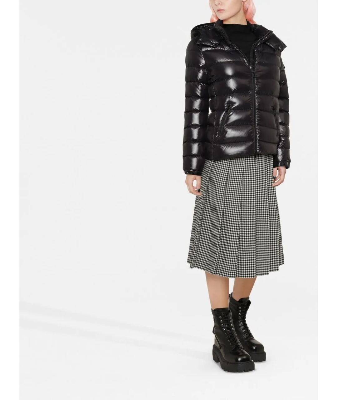 MONCLER Черный полиамидовый пуховик, фото 2
