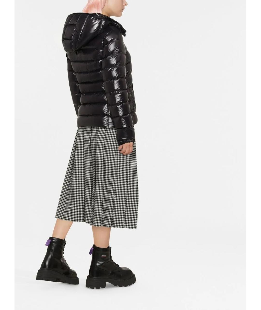 MONCLER Черный полиамидовый пуховик, фото 3