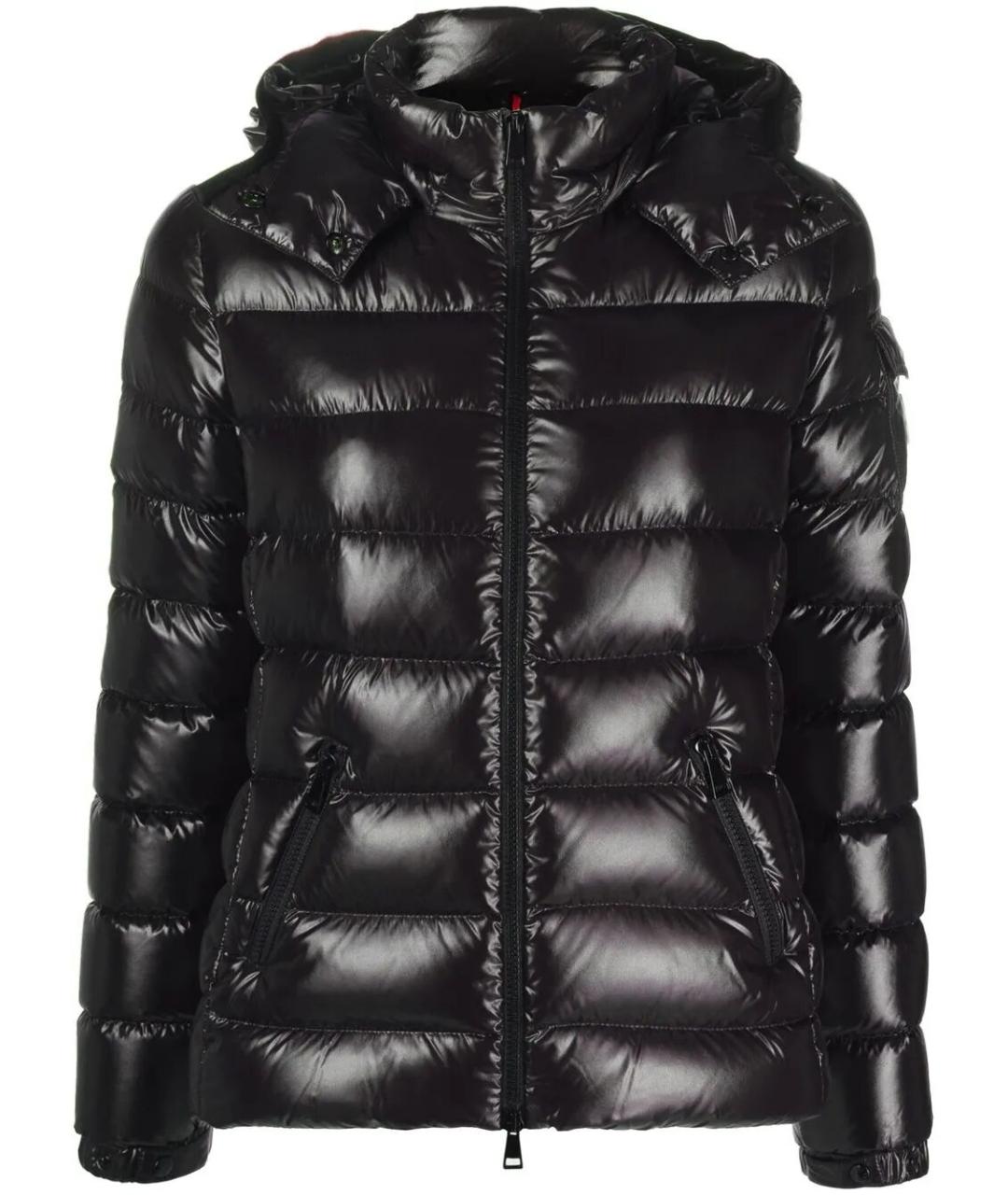 MONCLER Черный полиамидовый пуховик, фото 1