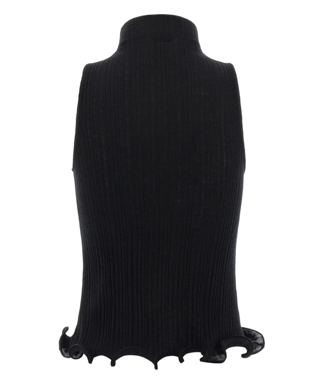 FENDI Черная шерстяная майка, фото 2