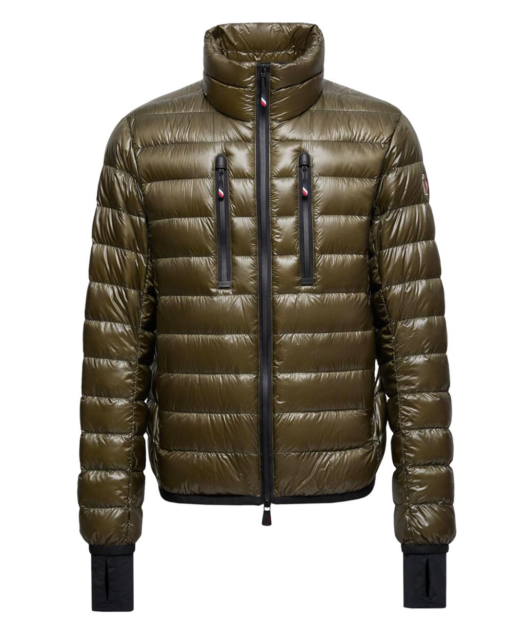 MONCLER Хаки полиамидовый пуховик, фото 1