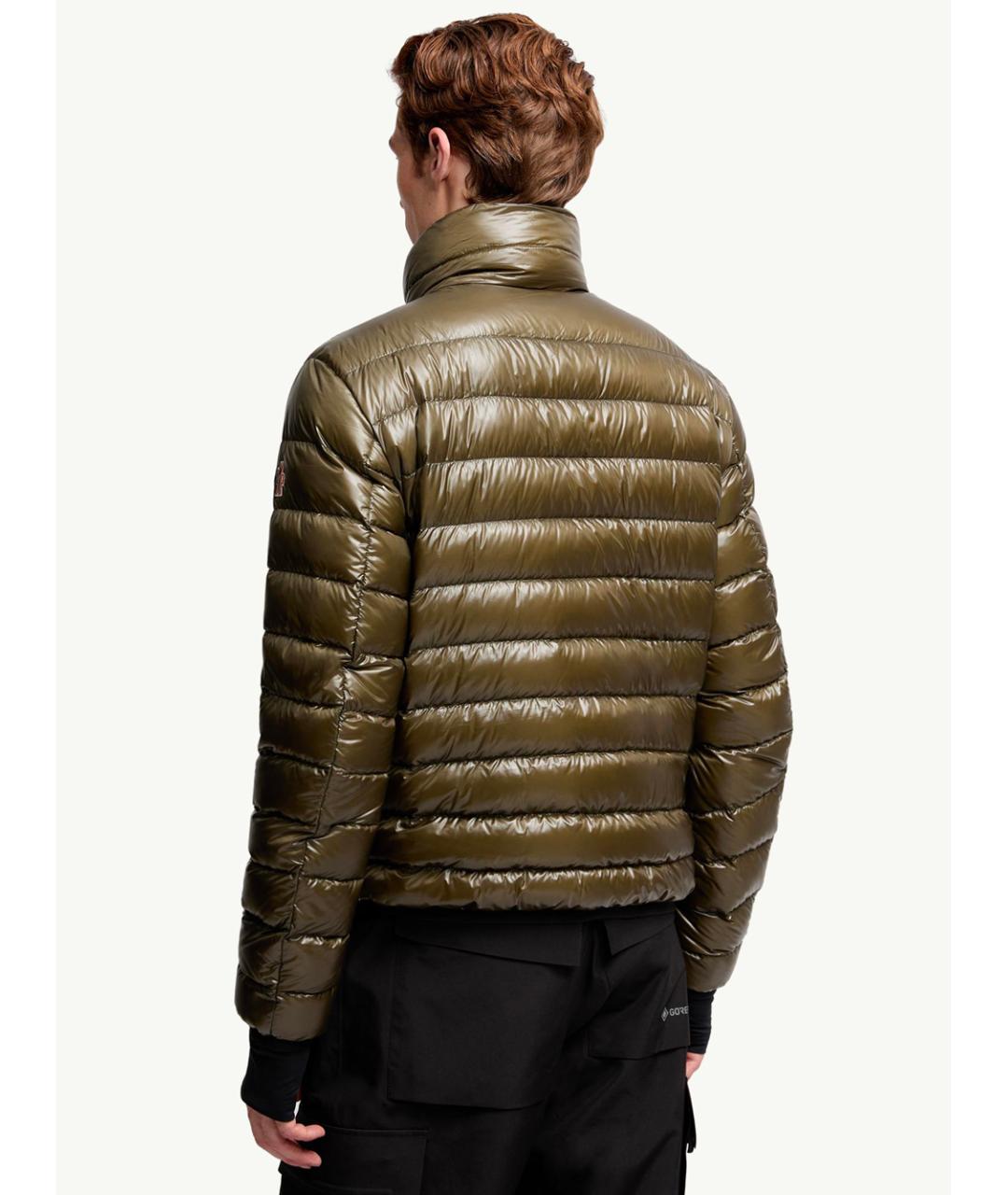 MONCLER Хаки полиамидовый пуховик, фото 3