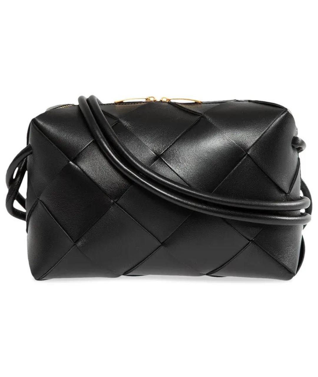 BOTTEGA VENETA Черная кожаная сумка через плечо, фото 1