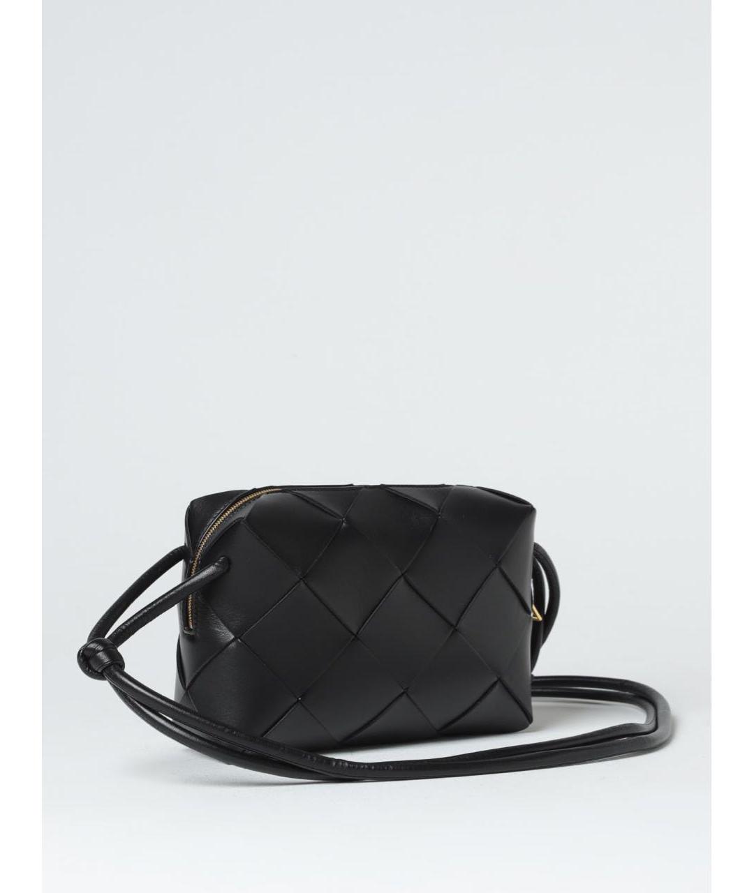 BOTTEGA VENETA Черная кожаная сумка через плечо, фото 3