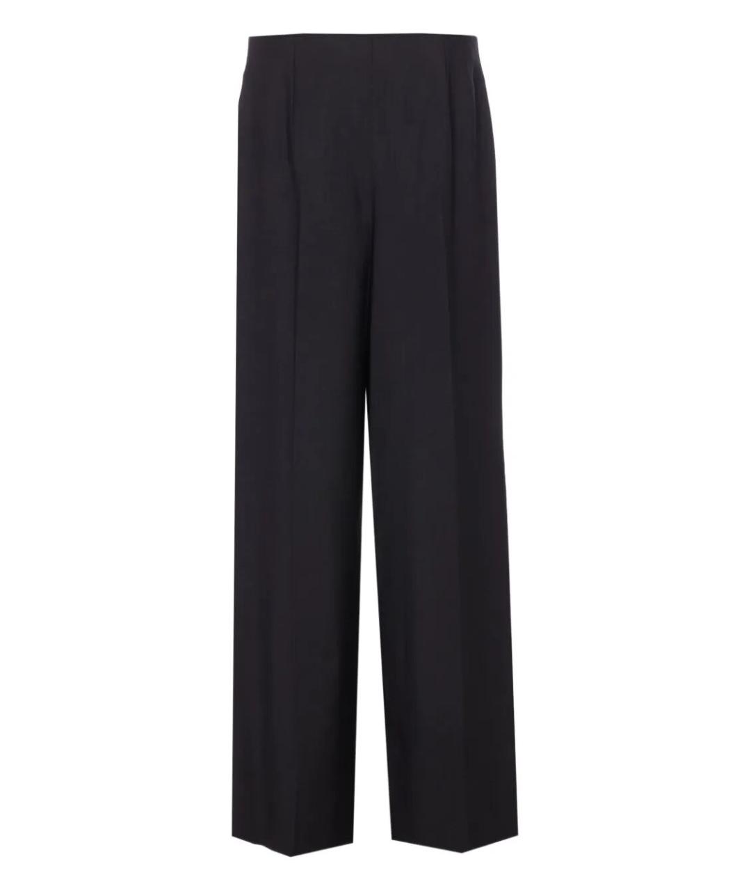 FENDI Черные шерстяные прямые брюки, фото 2