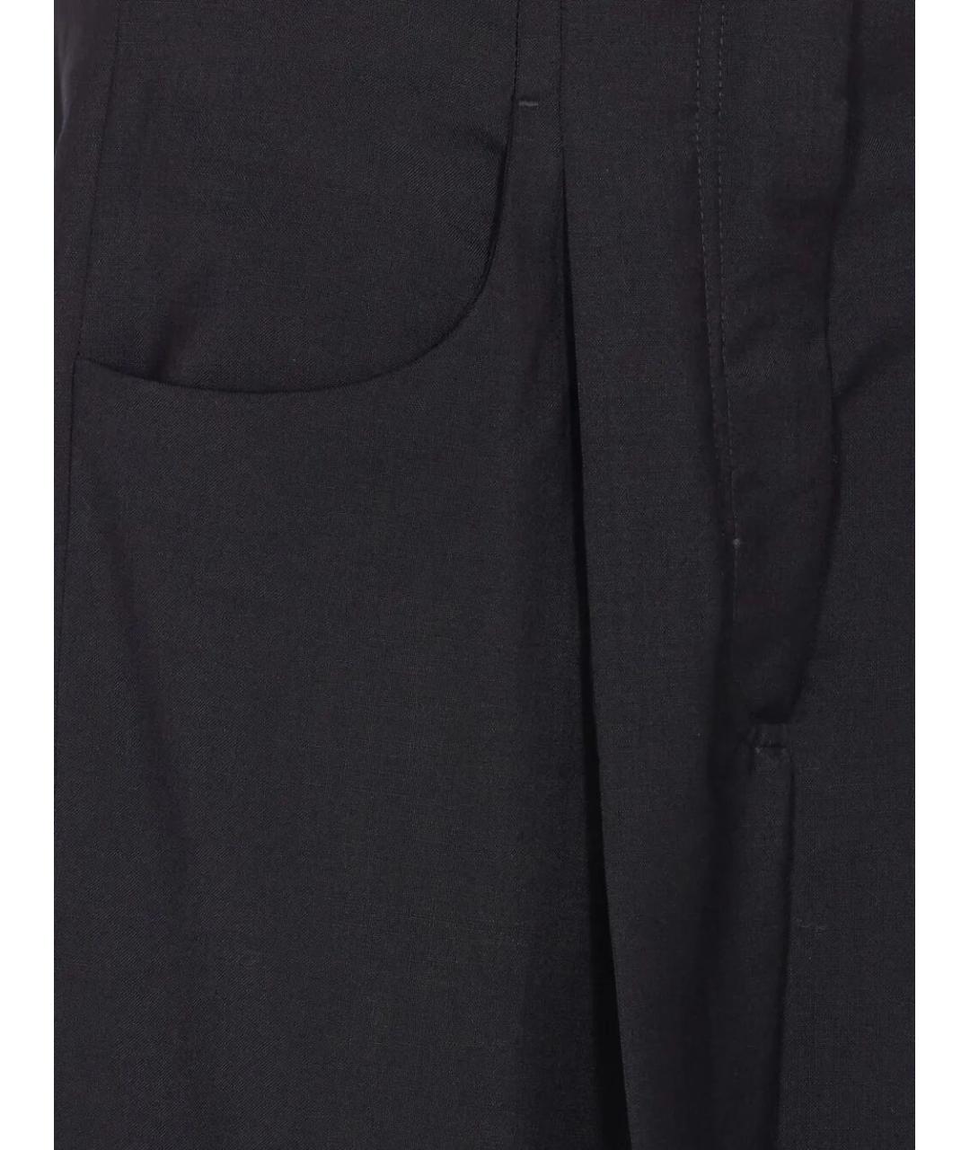 FENDI Черные шерстяные прямые брюки, фото 3